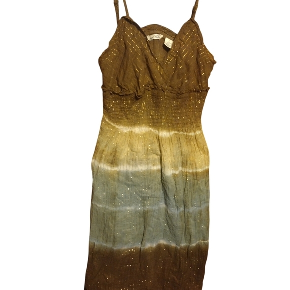 dark heart Dresses & Skirts - Chic Ombre Brown Midi Dress